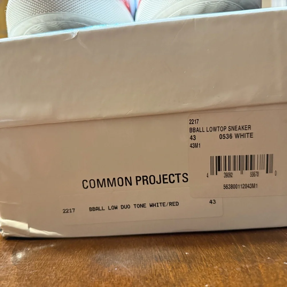 Common Projects Red and White Sneakers - Picture 9 of 9